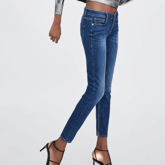 ZARA Skinny Jeans:Navy Blue, US 12, 14/Eur 44, 46 - Picture 4 of 10